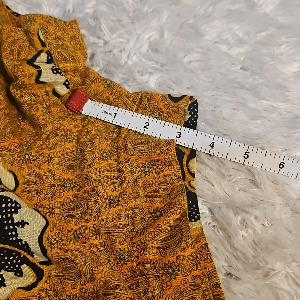 Anthropologie XS Yellow Floral Print Tie‎ Waist Shorts